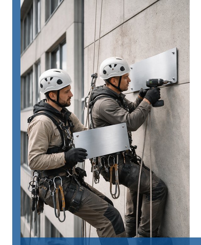 Монтаж табличек и указателей в Карабулаке для зданий и сооружений