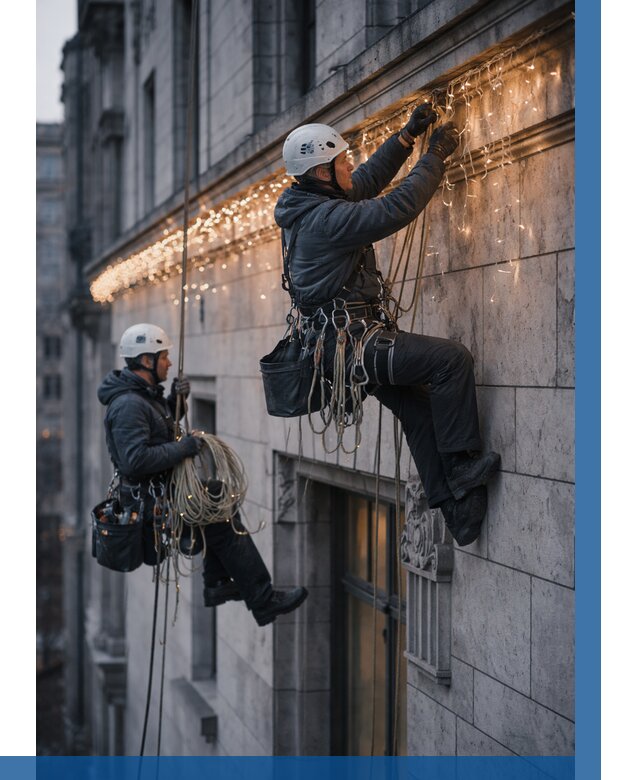 Монтаж новогодней иллюминации в Карабулаке от 8780 р. | ВЫСОТНИК-Крб