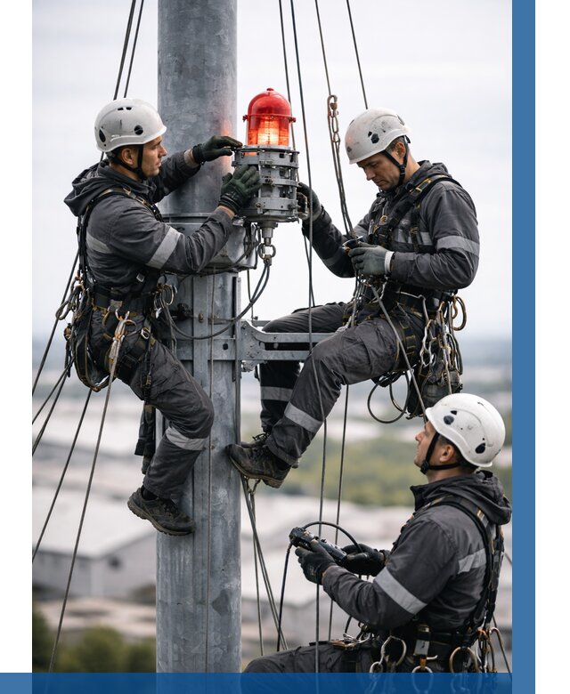 Монтаж заградительных огней в Карабулаке от 8780 р. | ВЫСОТНИК-Крб