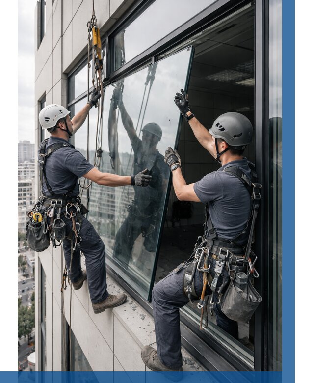 Замена стеклопакетов на высоте в Карабулаке от 5681 р. | ВЫСОТНИК-Крб