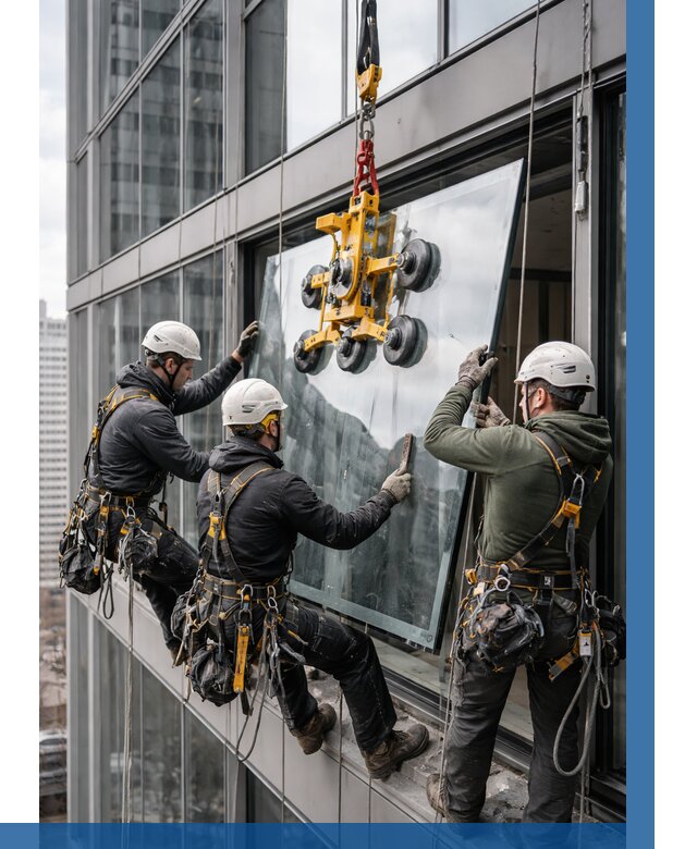 Фасадное остекление зданий под ключ в Карабулаке от 10329 р. | ВЫСОТНИК-Крб