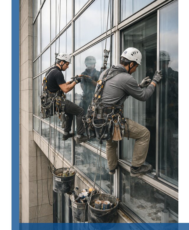 Ремонт витражных конструкций и фасадного остекления в Карабулаке