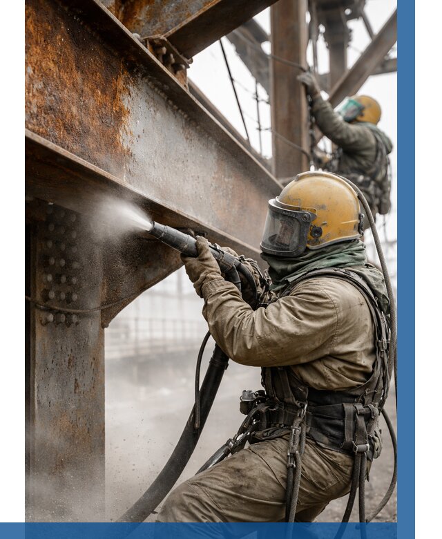 Пескоструйная очистка металлоконструкций в Карабулаке по 620 р.  ВЫСОТНИК-Крб