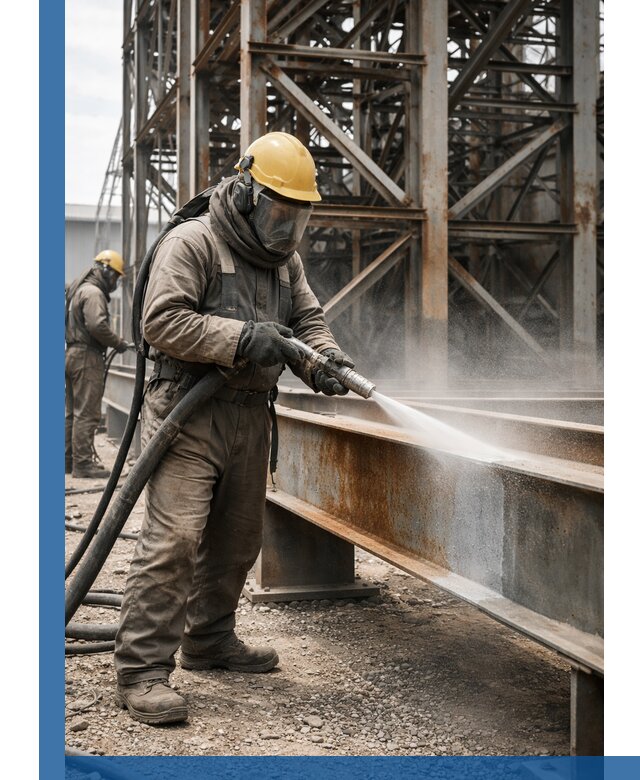 Пескоструйная очистка металлоконструкций в Карабулаке промышленная