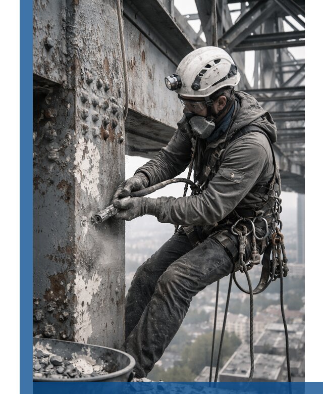 Удаление старой краски с металлических конструкций в Карабулаке