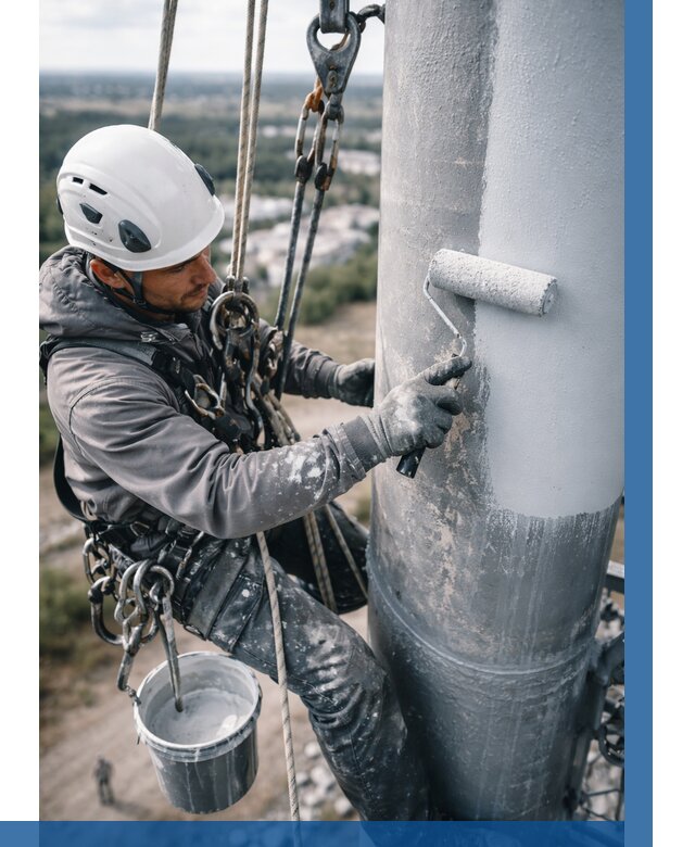 Покраска мачт связи под ключ в Карабулаке от 878 р. | ВЫСОТНИК-Крб