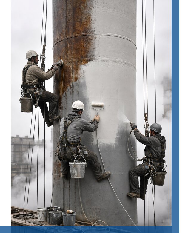 Покраска дымовых труб в Карабулаке от 8780 р. | ВЫСОТНИК-Крб