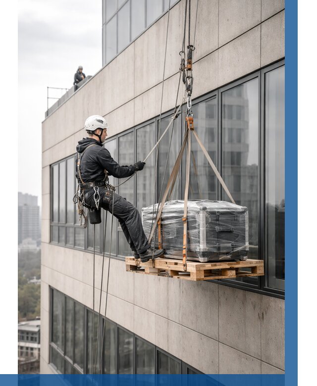 Спуск груза по фасаду в Карабулаке от 3615 р. | ВЫСОТНИК-Крб