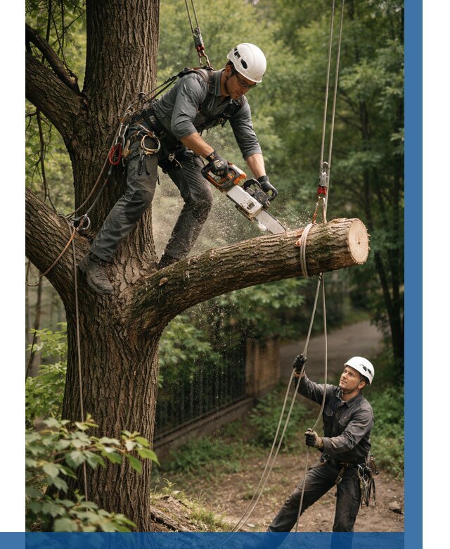 Спил деревьев альпинистами в Карабулаке от 8263 р. | ВЫСОТНИК-Крб