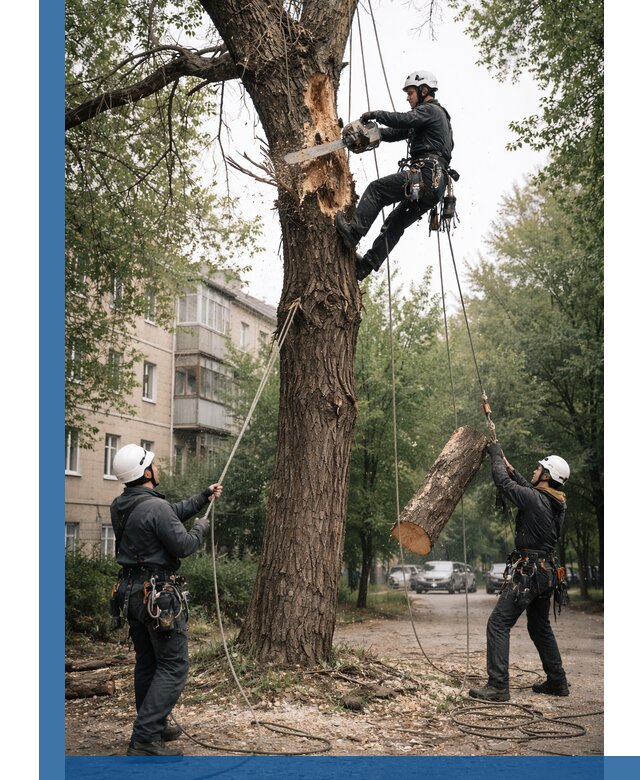 Срочное удаление аварийных деревьев в Карабулаке с гарантией безопасности