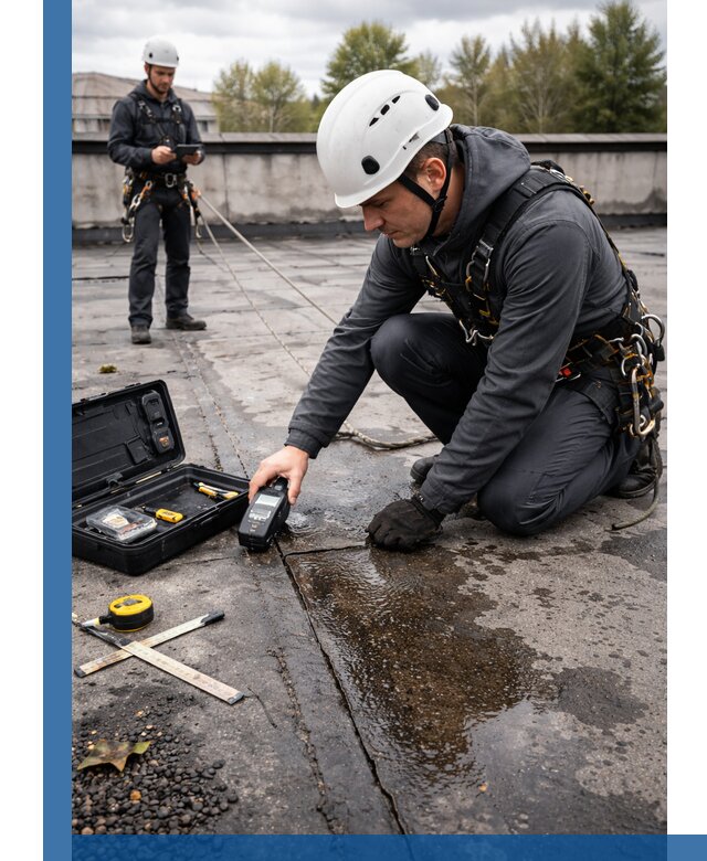 Обследование кровли на протечки и выявление дефектов в Карабулаке