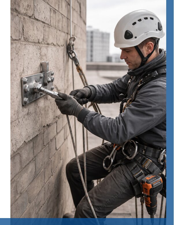 Установка анкерных точек в Карабулаке от 3615 р. | ВЫСОТНИК-Крб