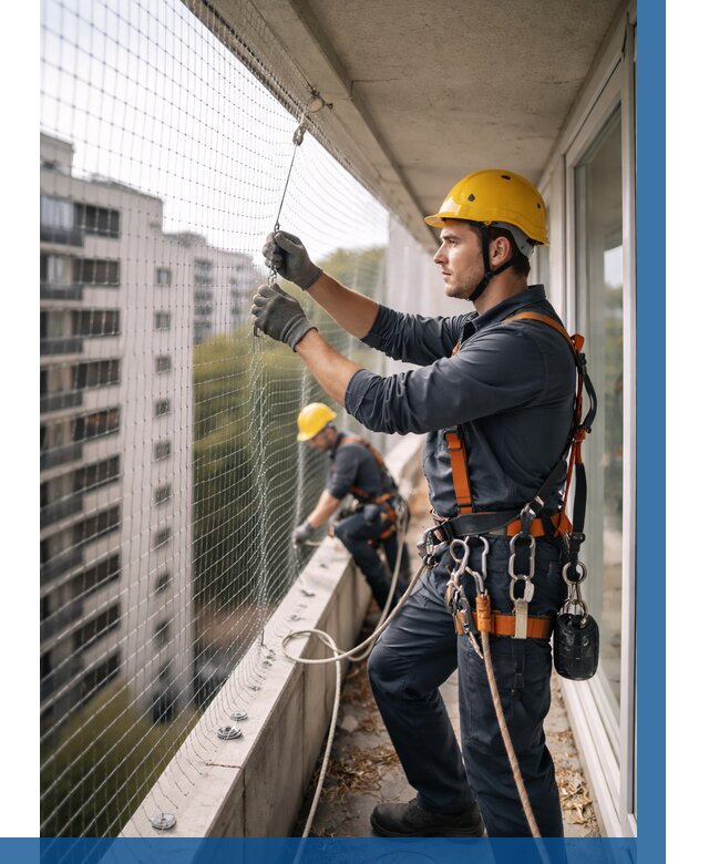 Монтаж сетки от птиц в Карабулаке от 4648 р. | ВЫСОТНИК-Крб