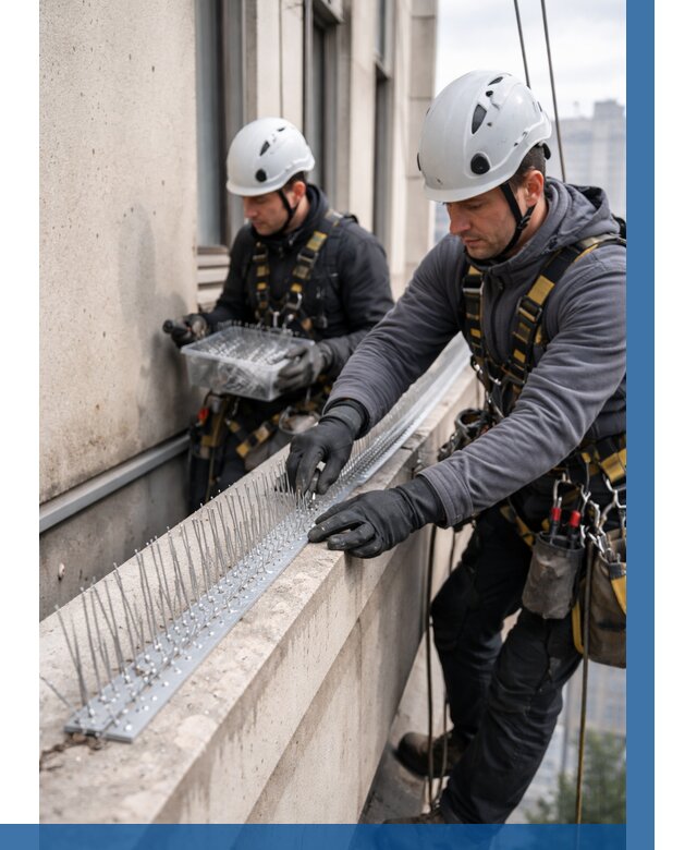 Установка шипов от птиц в Карабулаке от 878 р. | ВЫСОТНИК-Крб