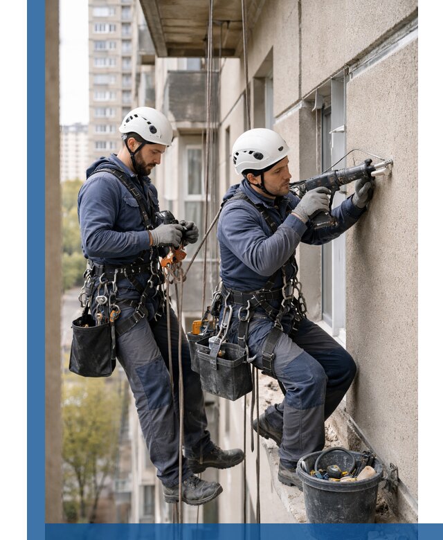 Промышленные альпинисты высотные работы и монтаж в Карабулаке